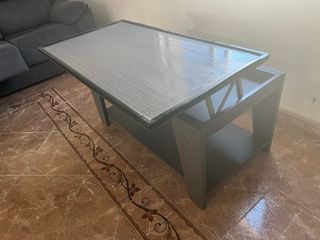 Mesa de centro gris antracita plegable