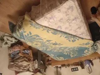 Manta lana azul y amarilla 220x180