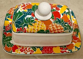 Burriera in ceramica con frutta made in Italy