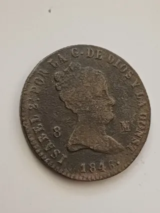 Moneda Isabel II 8 Maravedis 1846