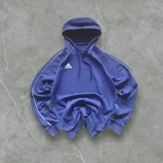 Sudadera Adidas azul con líneas blancas