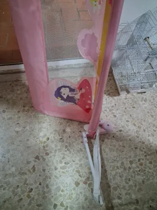 Barandilla de seguridad infantil rosa