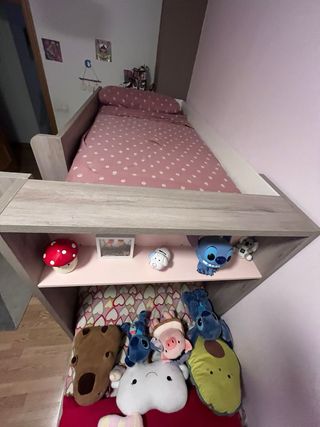 Cama tren con armario y cajones
