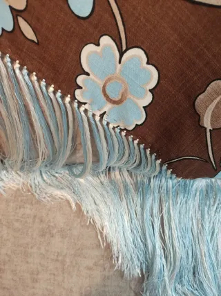 Mantoncillo Flamenco Marrón y Azul