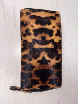 Cartera Leopardo Cremallera