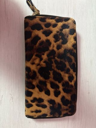 Cartera Leopardo Cremallera