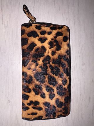 Cartera Leopardo Cremallera