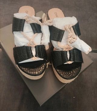 Sandalias Chattawak Negras Talla 39 Nuevas