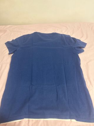 Camiseta Hollister Talla M Rayas Azul y Blanca