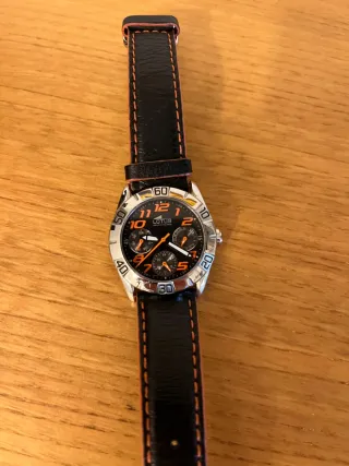 Reloj Lotus Negro y Naranja para Niño