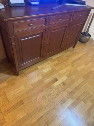 Salón completo madera maciza cerezo, 5 muebles