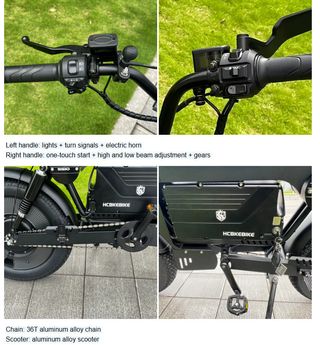 E-Bike Black Warrior 48V60AH-Range: 140-160km