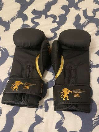 Guantes Box Leone 1947 Black & Gold