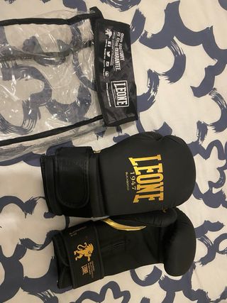 Guantes Box Leone 1947 Black & Gold