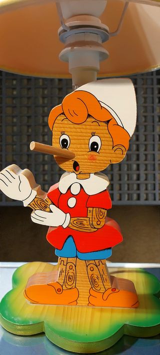Lampada Bartolucci Pinocchio Legno