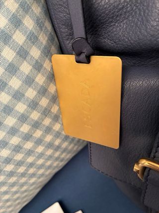 Bolso de piel azul Escada