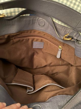 Bolso de piel azul Escada