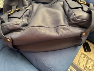 Bolso de piel azul Escada