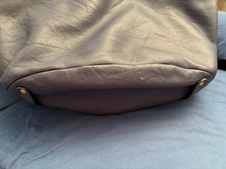 Bolso de piel azul Escada