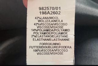 Vestido Lana Tintoretto Talla 36