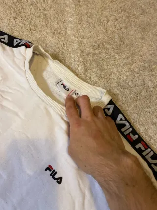 Sudadera Fila Blanca Retro Y2K Talla M