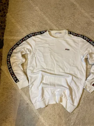 Sudadera Fila Blanca Retro Y2K Talla M