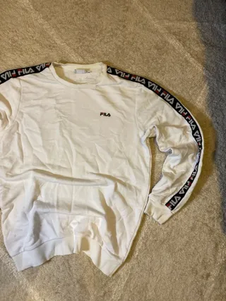 Sudadera Fila Blanca Retro Y2K Talla M
