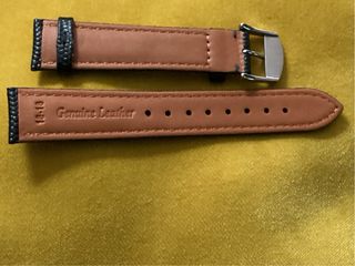 CORREA DE RELOJ DE PIEL NEGRA