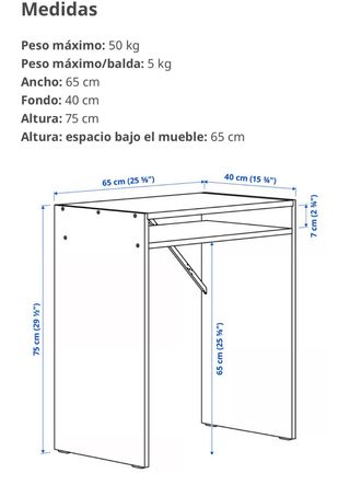 Escritorio infantil Ikea Torald