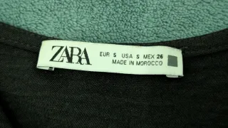 Blusa Zara cruzada negra Talla S