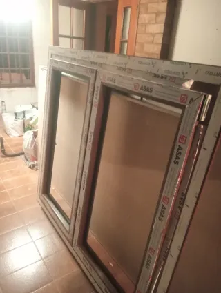 Ventana PVC Nogal Nueva
