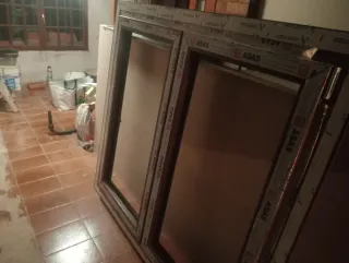 Ventana PVC Nogal Nueva