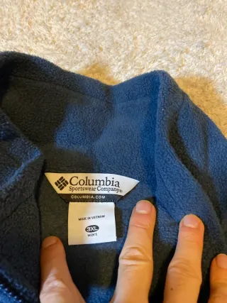 Columbia Forro Polar Deportivo Azul Marino Retro
