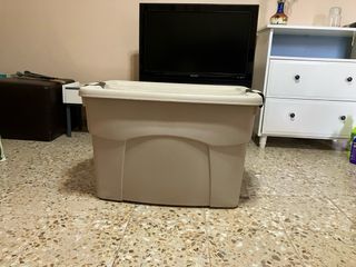 3 Cajas de almacenaje grandes azules