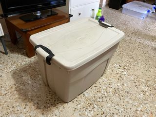 3 Cajas de almacenaje grandes azules