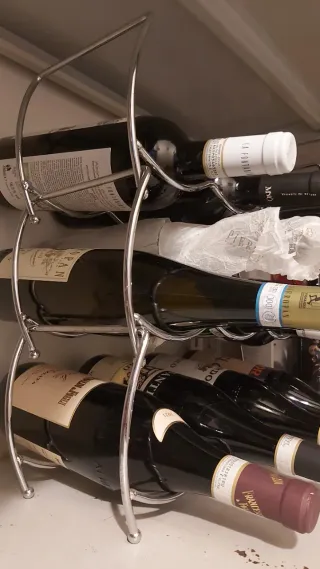 Porta Bottiglie Cromato Impilabile