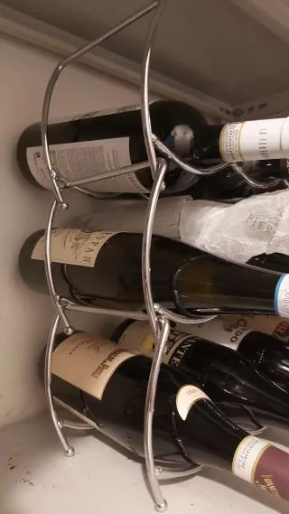 Porta Bottiglie Cromato Impilabile