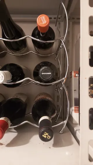 Porta Bottiglie Cromato Impilabile