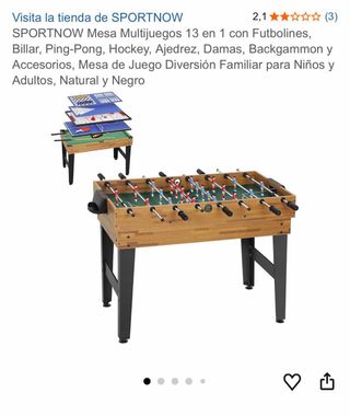 Mesa Multijuegos 13 en 1 SPORTNOW