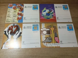 Lote 4 Tarjetas Postales Mundial 82 España