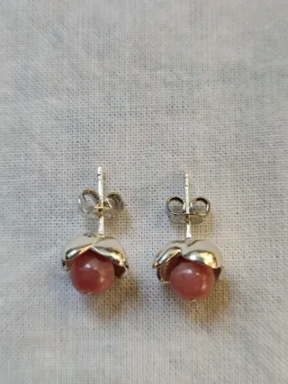 CONJUNTO RODOCROSITA: PULSERA Y PENDIENTES