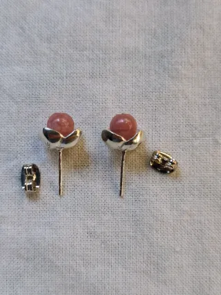 CONJUNTO RODOCROSITA: PULSERA Y PENDIENTES