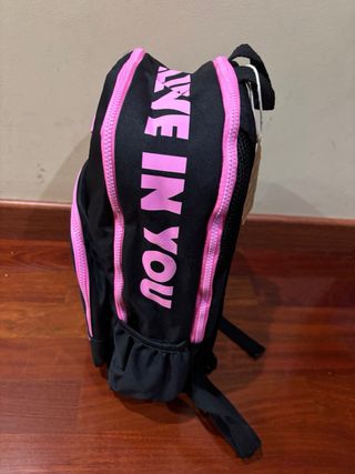 Mochila Mr. Wonderful Unicornio Negra y Rosa.NUEVA