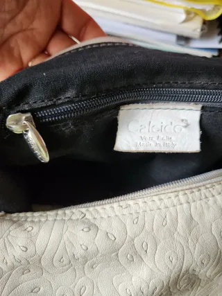 Borsa donna bianca con fantasia