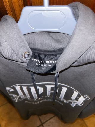 Sudadera Supply & Demand Gris con Capucha