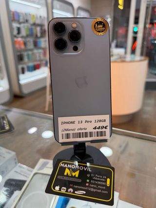 iPhone 13 Pro 128GB Plata - Batería 100%