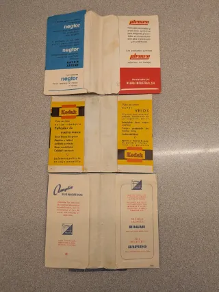 Sobres de fotos GEVAPAN, Infonal, Kodak