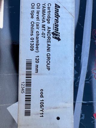 Cartuchos Andreani Yamaha MT07/Tracer