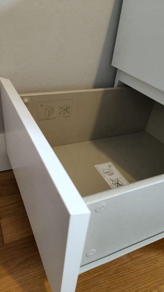 Mesita de noche Malm blanca