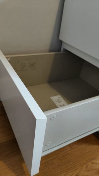 Mesita de noche Malm blanca